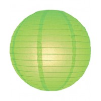 8" Paper Lantern Lime Regular Wire